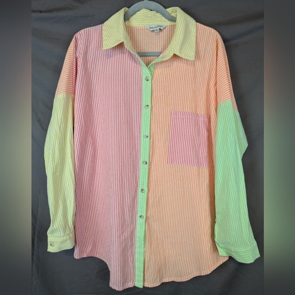 Davi & Dani tunic shirt in size medium neon colors - Picture 1 of 8